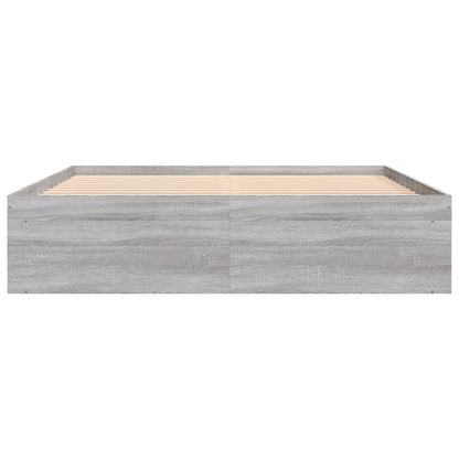 Bedframe Eikenkleurig King Size 150 x 200 cm Grijs sonoma