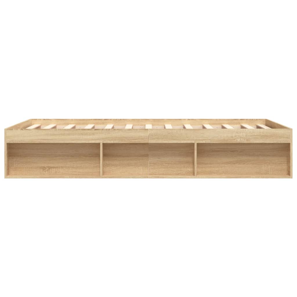 Bedframe Kleurig 160 x 200 cm Sonoma eiken