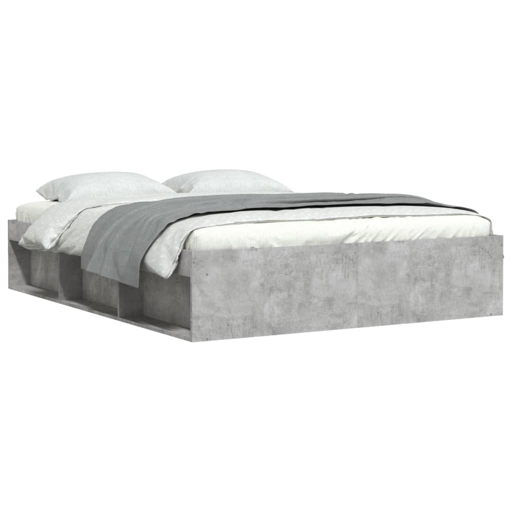 Bedframe 160 x 200 cm Betongrijs