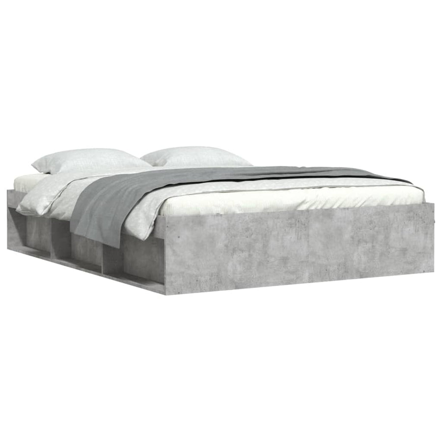 Bedframe 160 x 200 cm Betongrijs