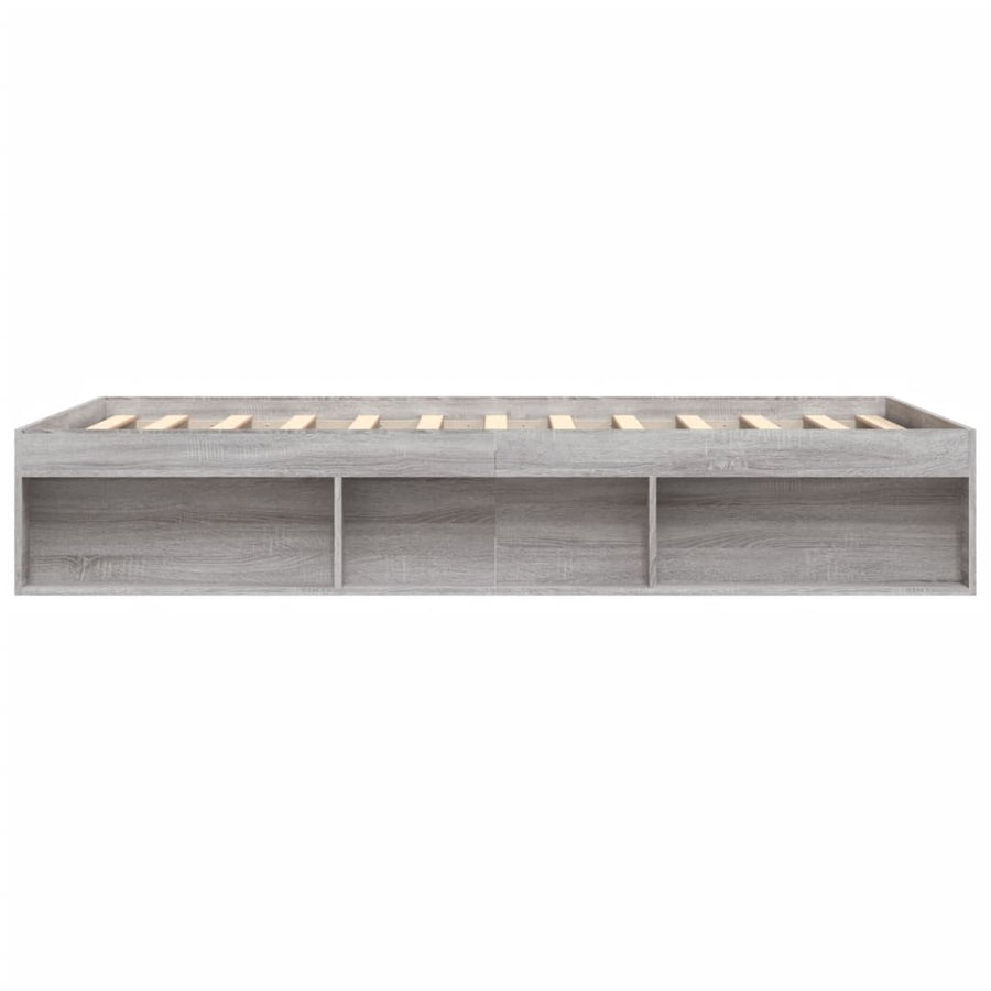 Bedframe Eikenkleurig 160 x 200 cm Grijs sonoma