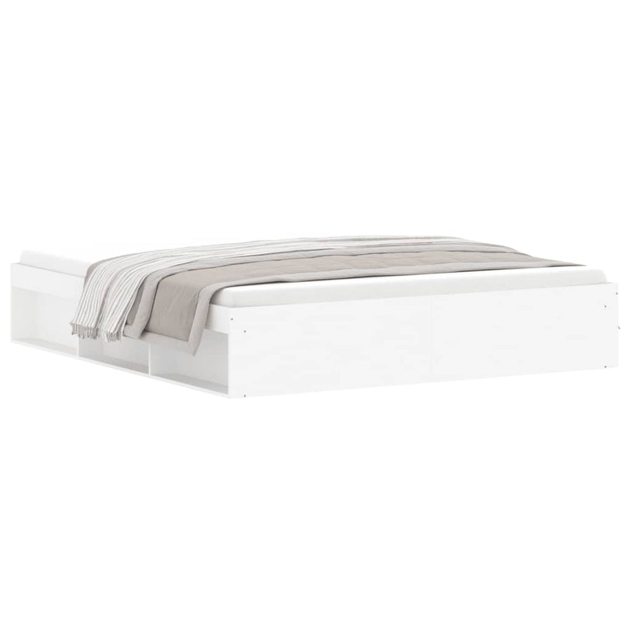 Bedframe Super King Size 180 x 200 cm Wit