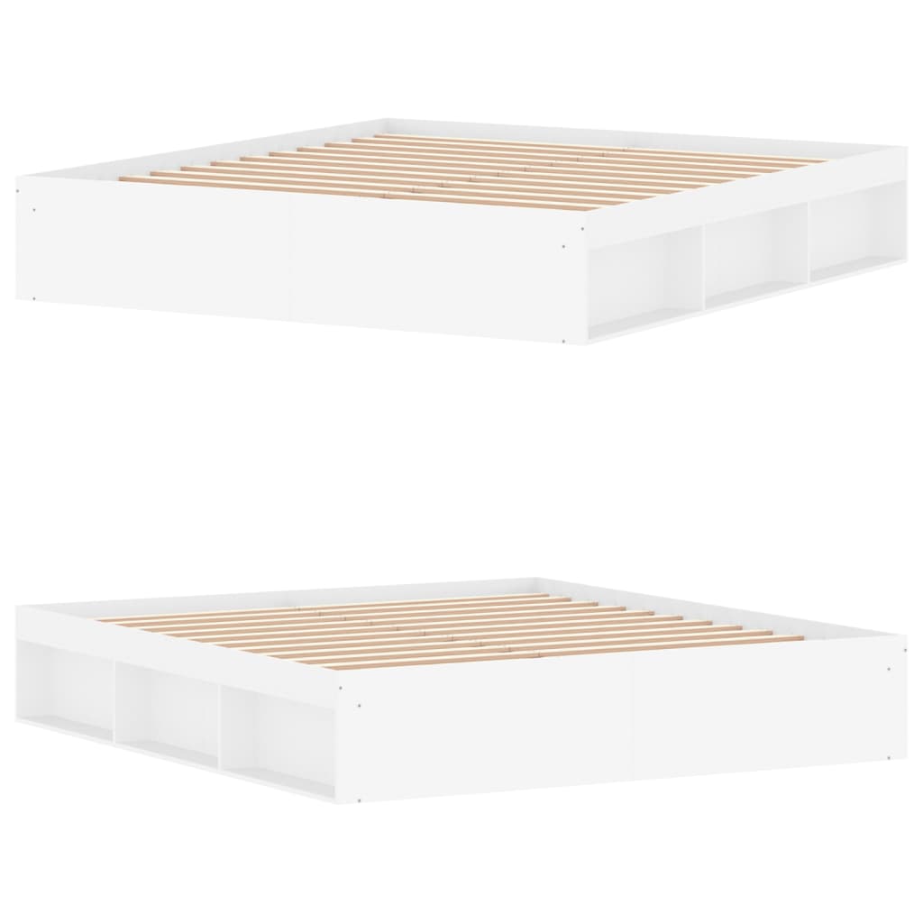 Bedframe Super King Size 180 x 200 cm Wit