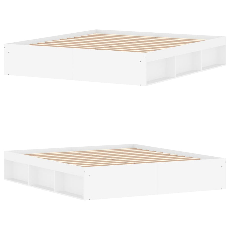 Bedframe Super King Size 180 x 200 cm Wit