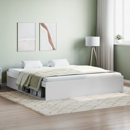 Bedframe Super King Size 180 x 200 cm Wit