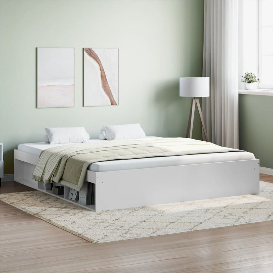 Bedframe Super King Size 180 x 200 cm Wit