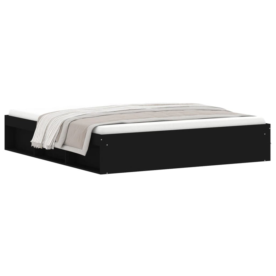 Bedframe Super King Size 180 x 200 cm Zwart