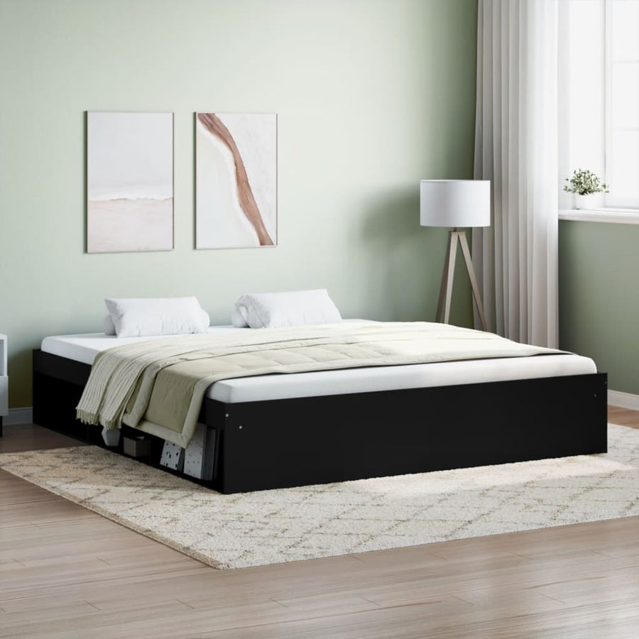 Bedframe Super King Size 180 x 200 cm Zwart
