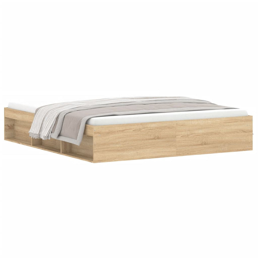 Bedframe Kleurig Super King Size 180 x 200 cm Sonoma eiken