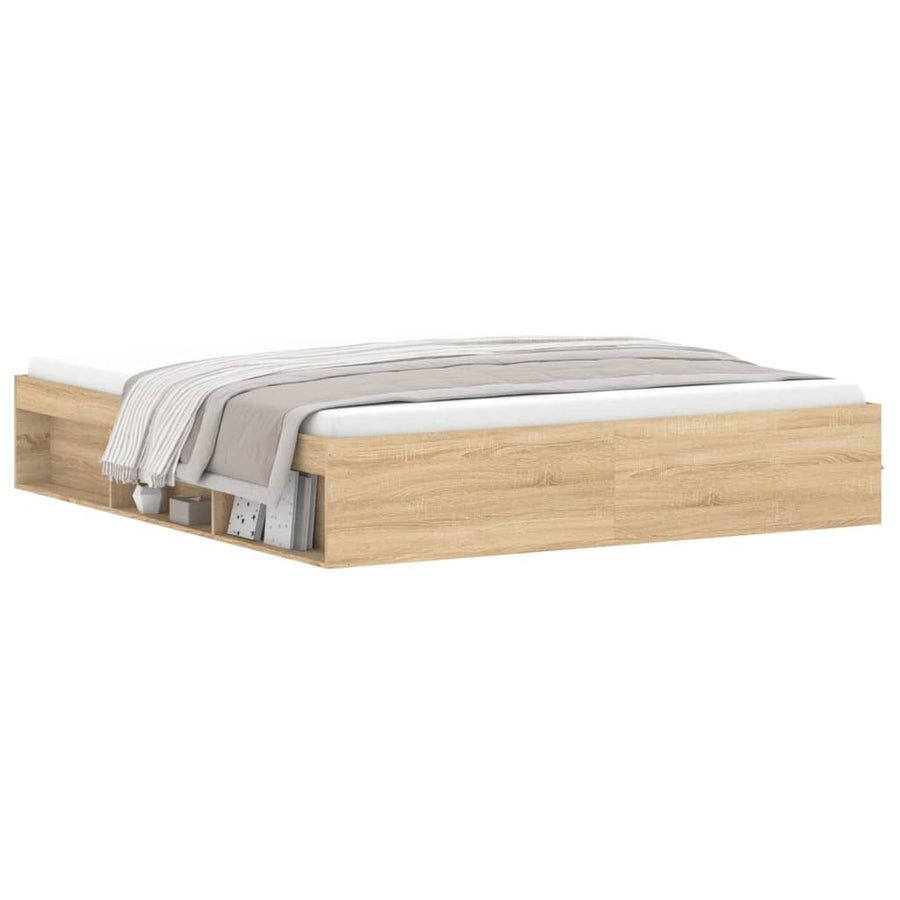 Bedframe Kleurig Super King Size 180 x 200 cm Sonoma eiken
