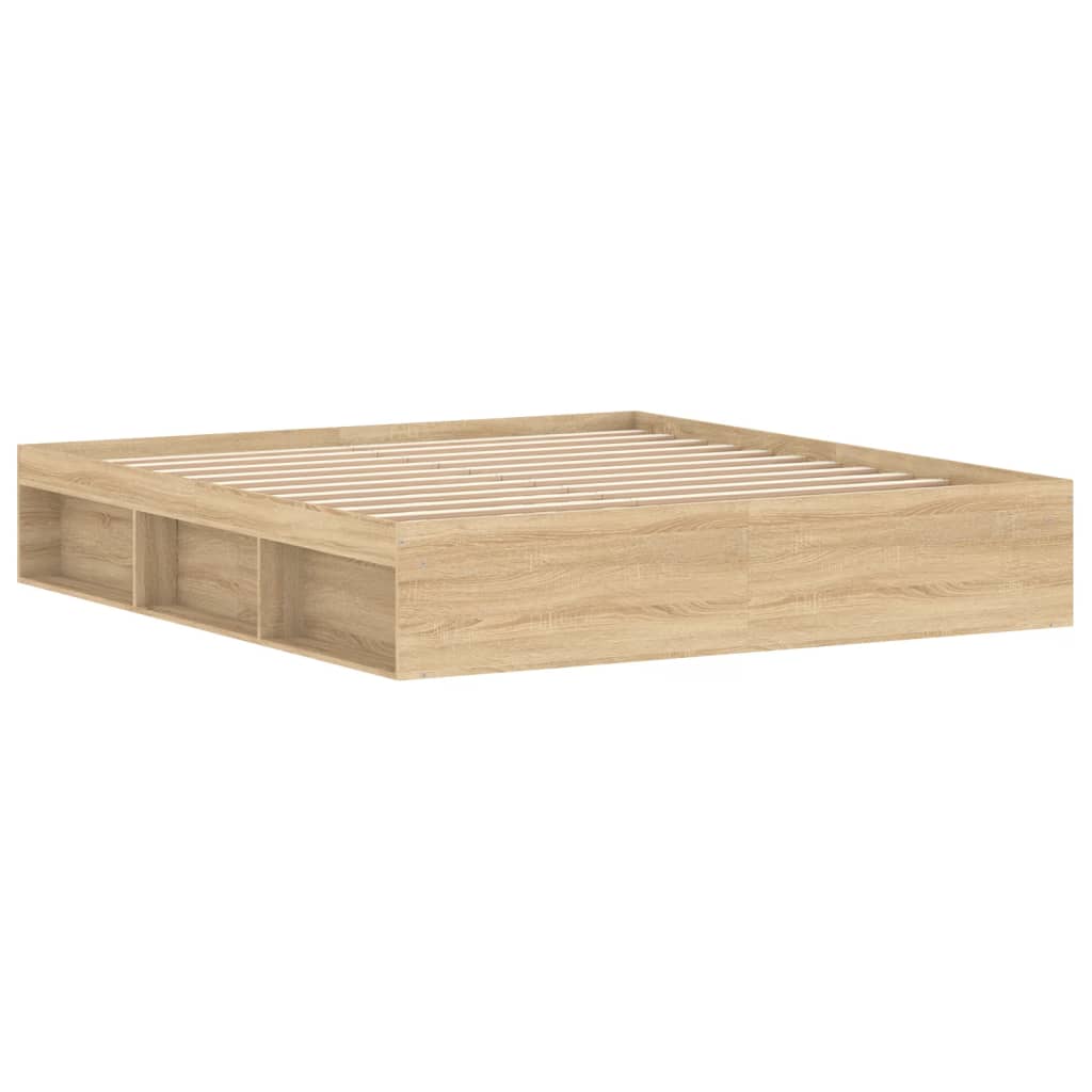 Bedframe Kleurig Super King Size 180 x 200 cm Sonoma eiken
