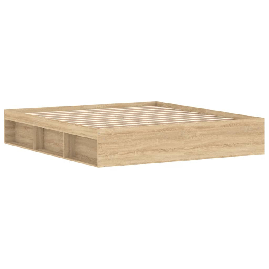 Bedframe Kleurig Super King Size 180 x 200 cm Sonoma eiken