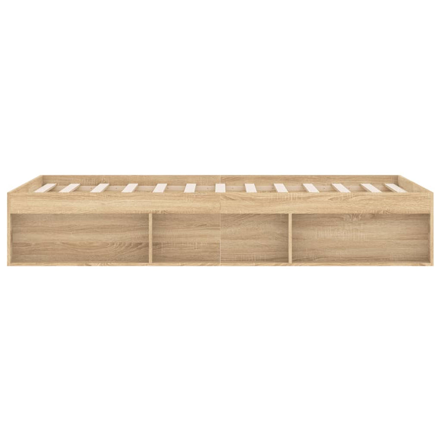 Bedframe Kleurig Super King Size 180 x 200 cm Sonoma eiken