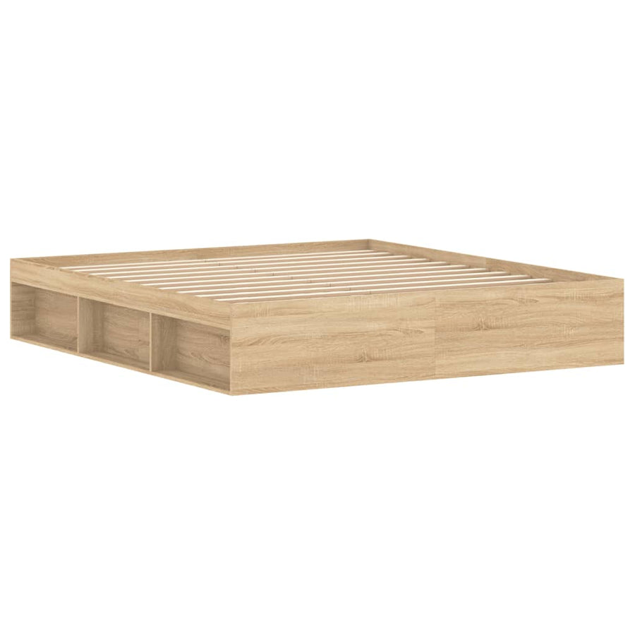 Bedframe Kleurig Super King Size 180 x 200 cm Sonoma eiken