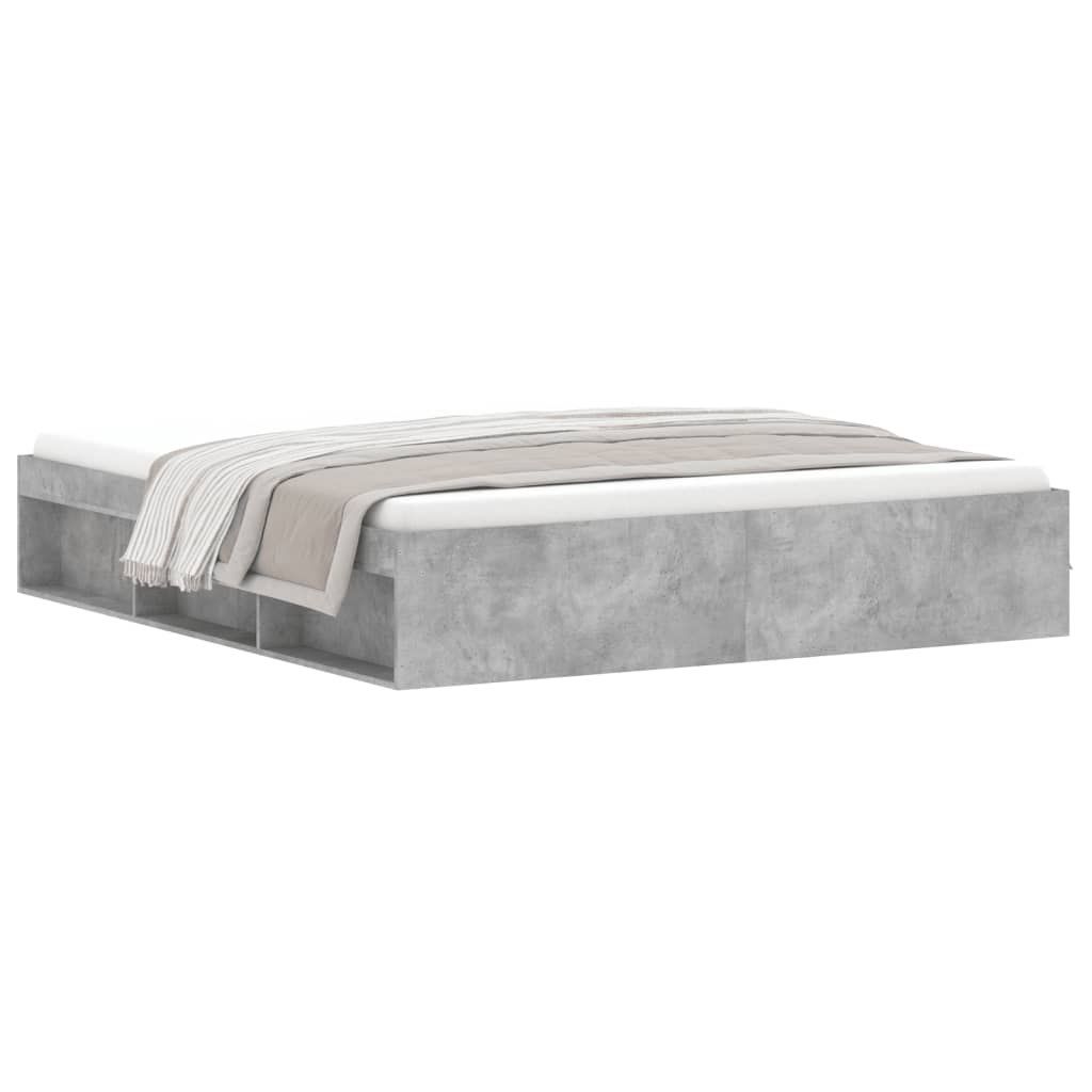 Bedframe Super King Size 180 x 200 cm Betongrijs