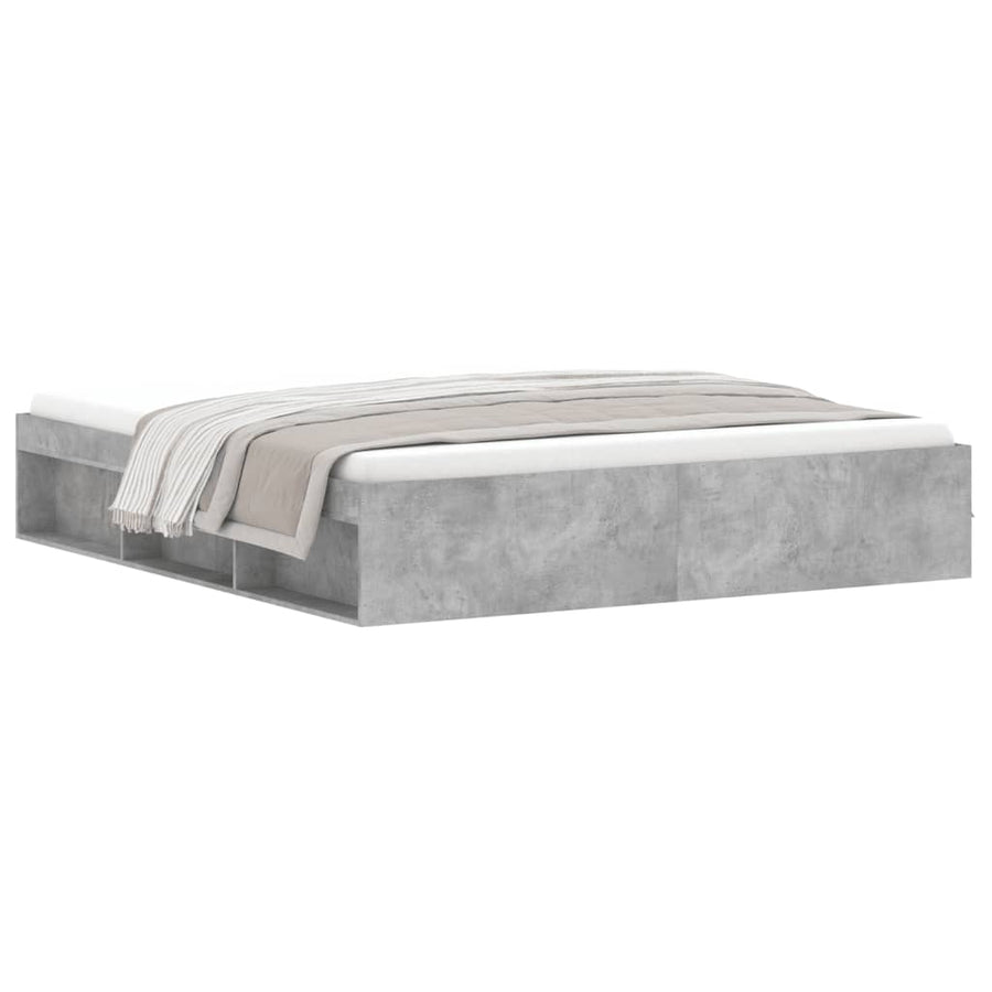 Bedframe Super King Size 180 x 200 cm Betongrijs