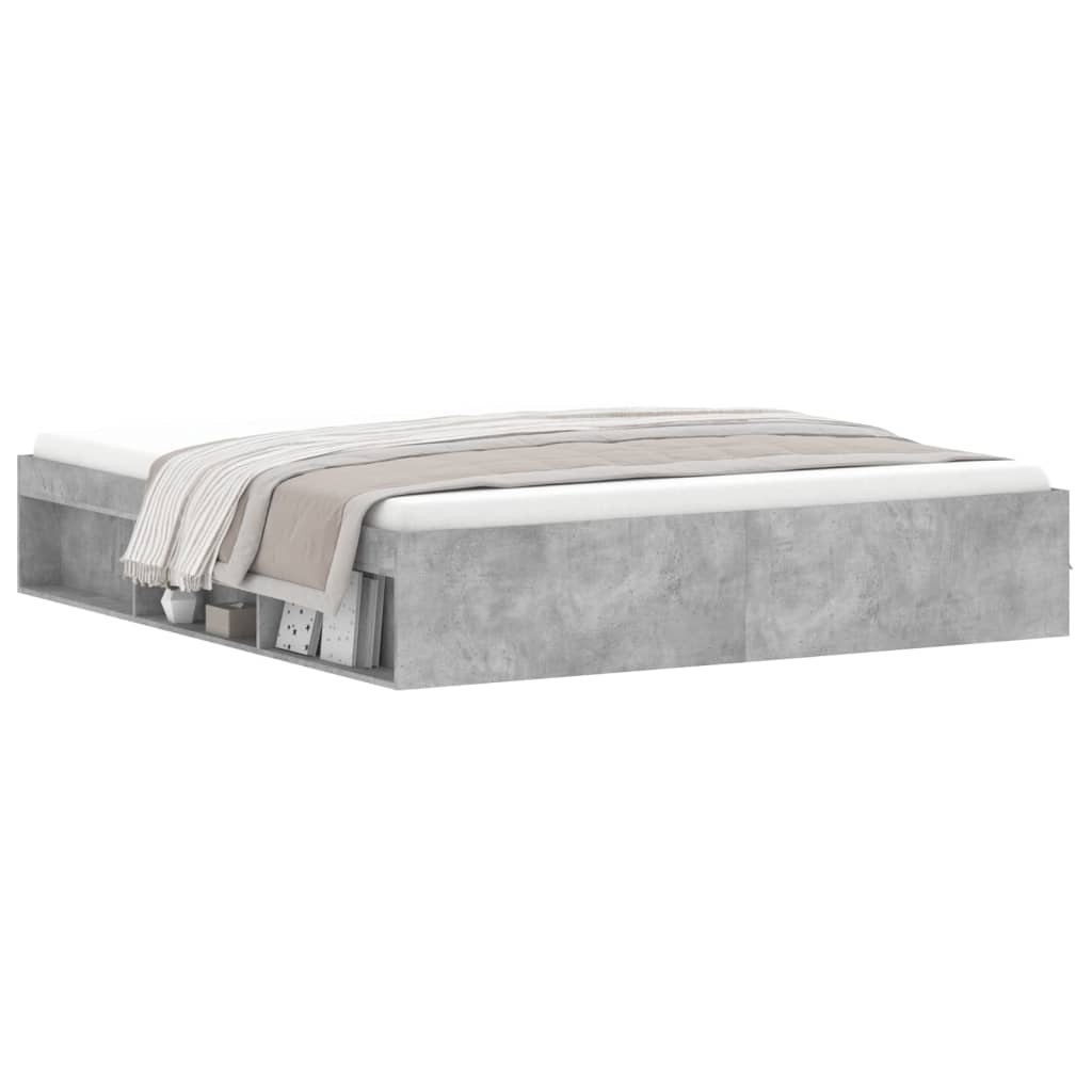 Bedframe Super King Size 180 x 200 cm Betongrijs