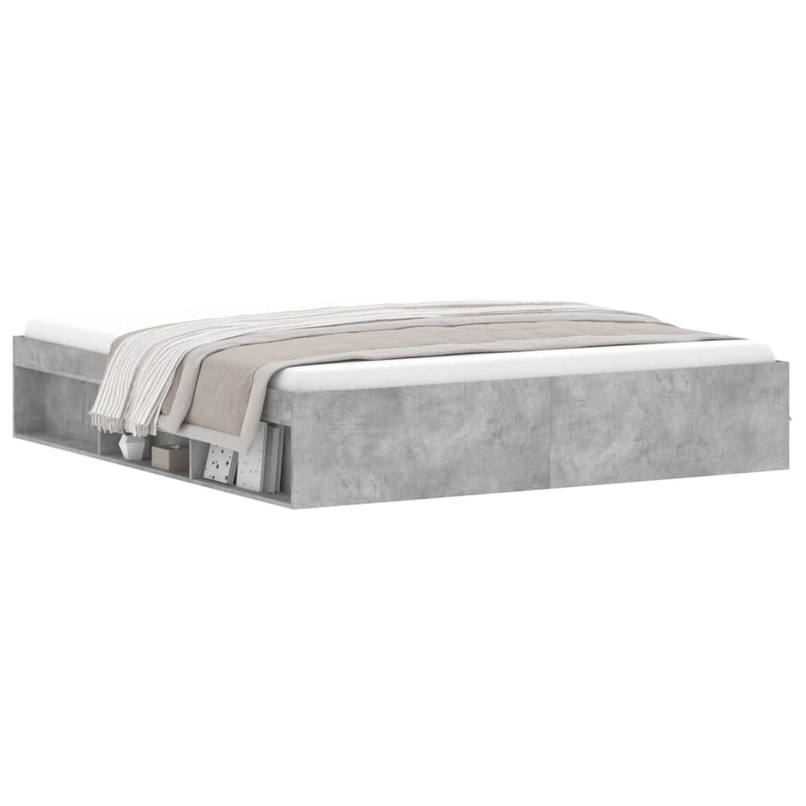 Bedframe Super King Size 180 x 200 cm Betongrijs