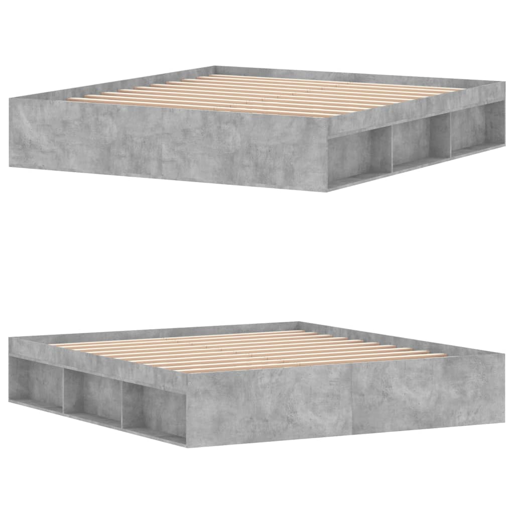 Bedframe Super King Size 180 x 200 cm Betongrijs