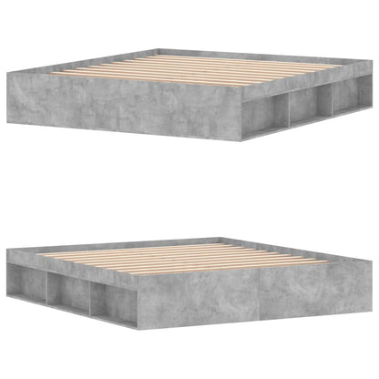 Bedframe Super King Size 180 x 200 cm Betongrijs