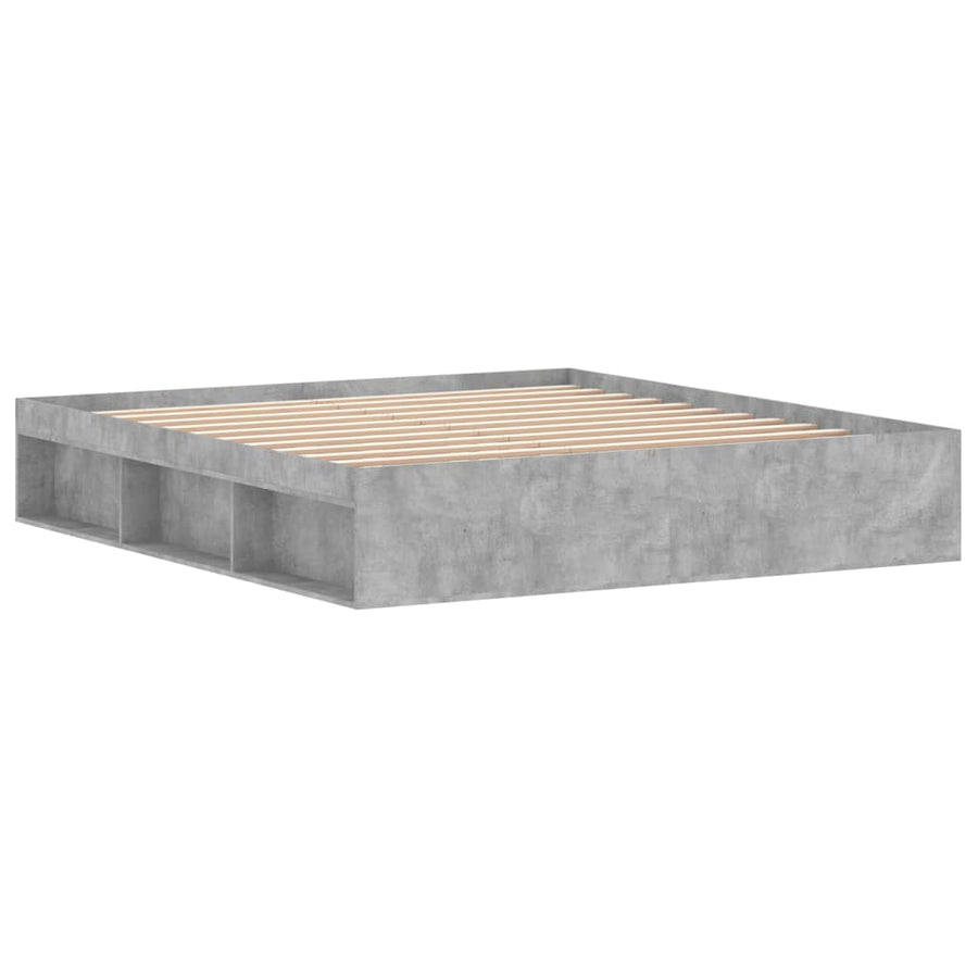 Bedframe Super King Size 180 x 200 cm Betongrijs