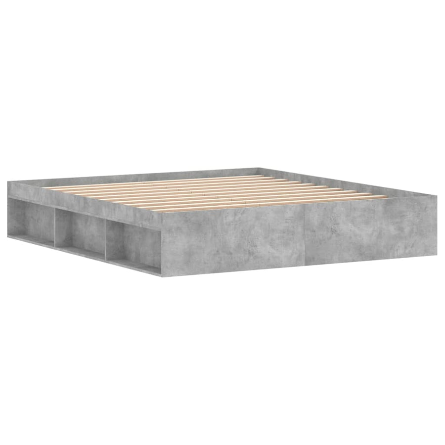 Bedframe Super King Size 180 x 200 cm Betongrijs
