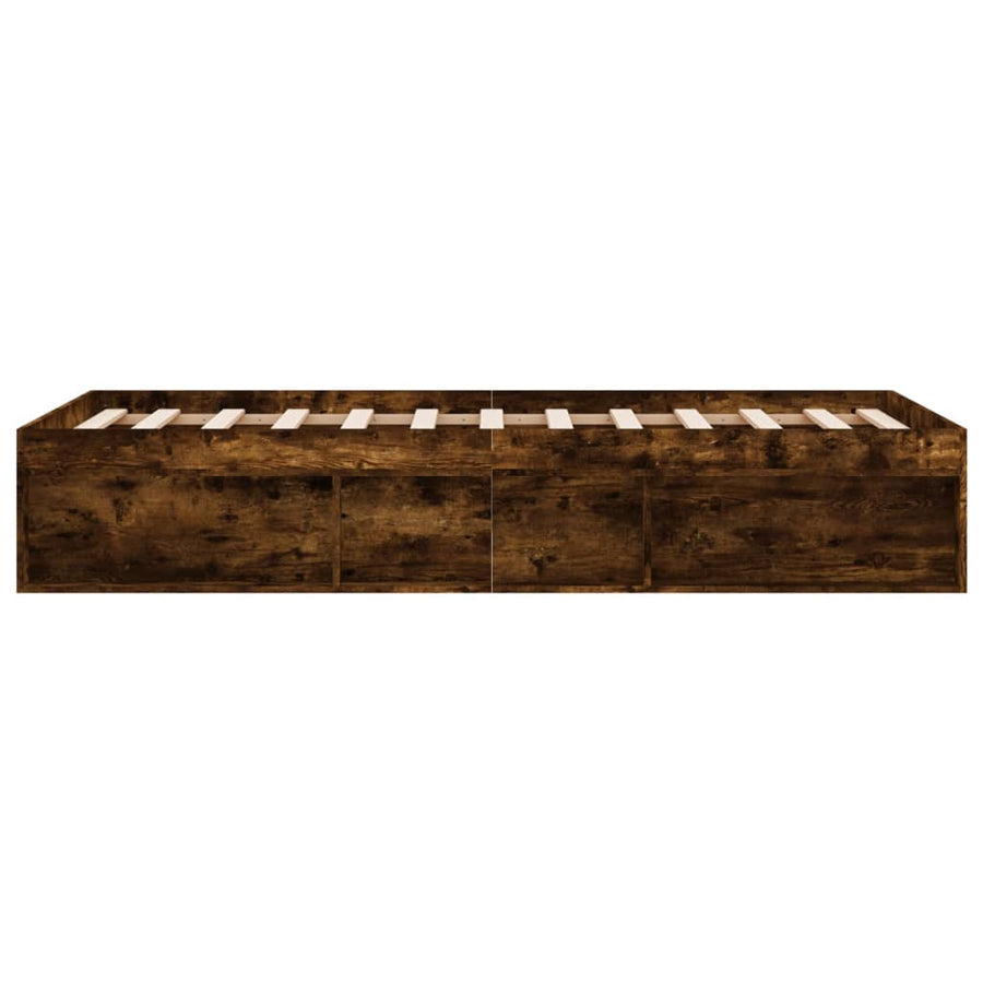 Bedframe Kleurig Super King Size 180 x 200 cm Gerookt eiken