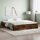 Bedframe 180x200 cm gerookt eiken