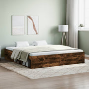 Bedframe 180x200 cm gerookt eiken