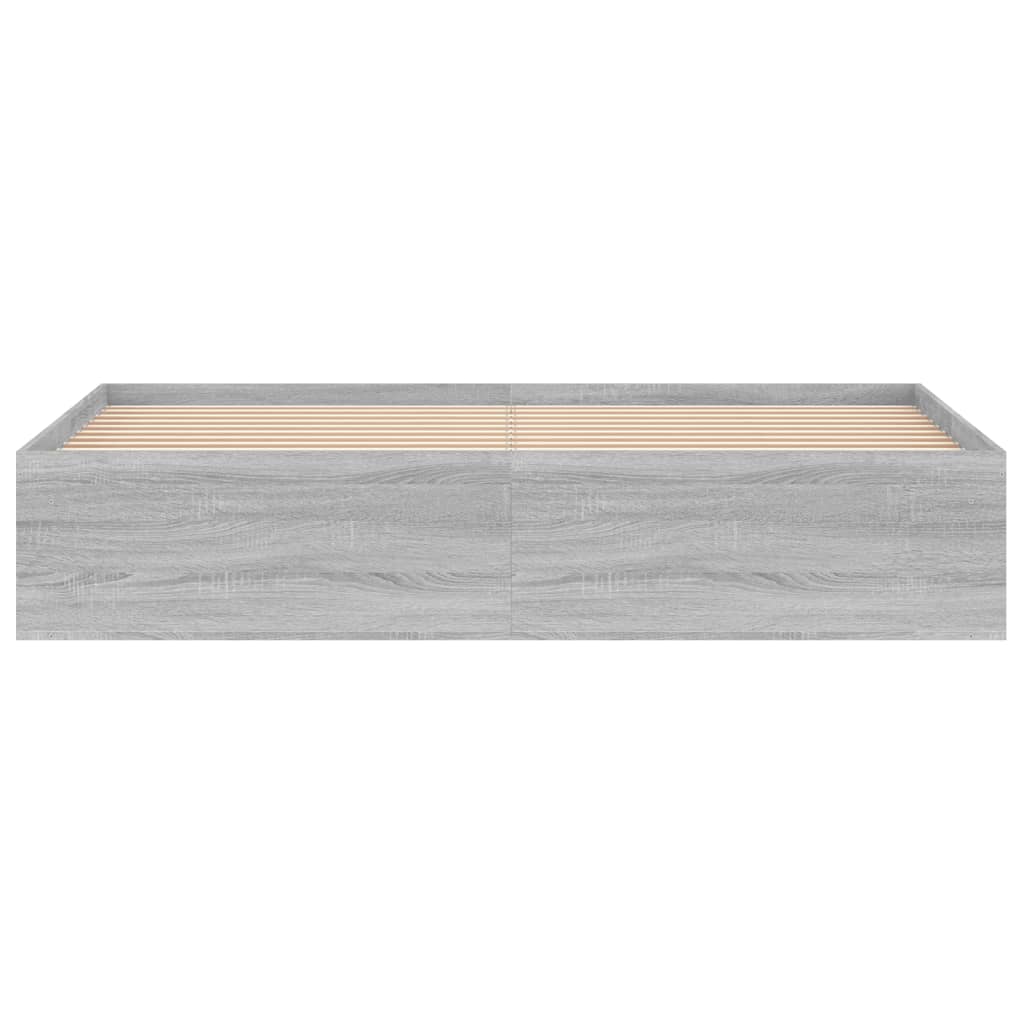 Bedframe Eikenkleurig Super King Size 180 x 200 cm Grijs sonoma