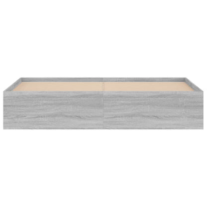 Bedframe Eikenkleurig Super King Size 180 x 200 cm Grijs sonoma