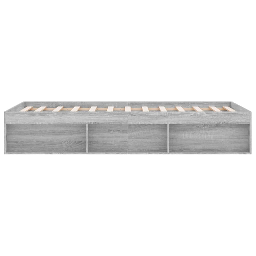 Bedframe Eikenkleurig Super King Size 180 x 200 cm Grijs sonoma
