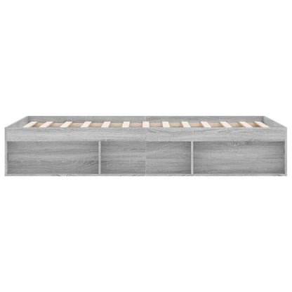 Bedframe Eikenkleurig Super King Size 180 x 200 cm Grijs sonoma