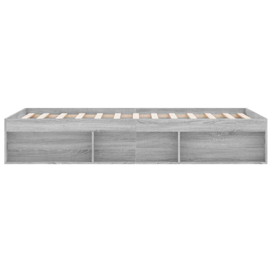 Bedframe Eikenkleurig Super King Size 180 x 200 cm Grijs sonoma