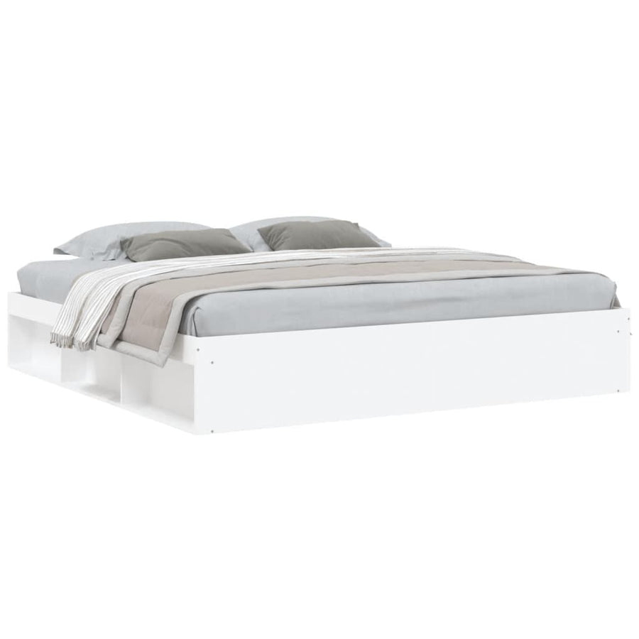 Bedframe 200 x 200 cm Wit