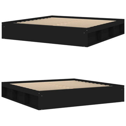Bedframe 200 x 200 cm Zwart