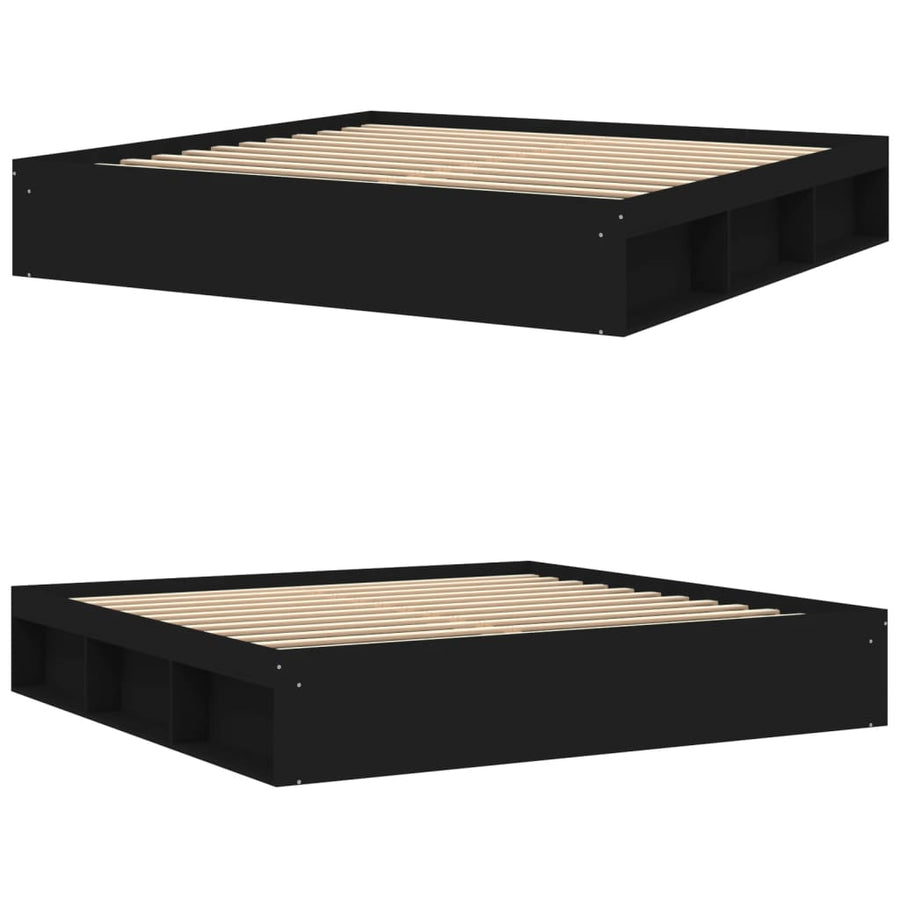 Bedframe 200 x 200 cm Zwart
