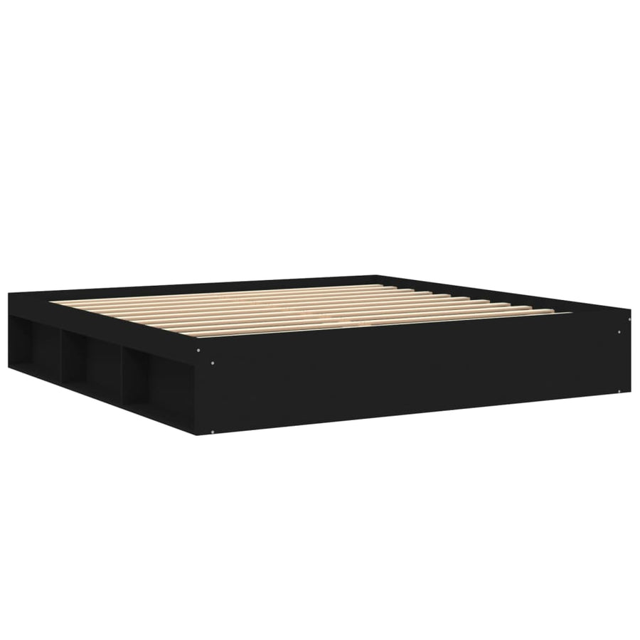 Bedframe 200 x 200 cm Zwart
