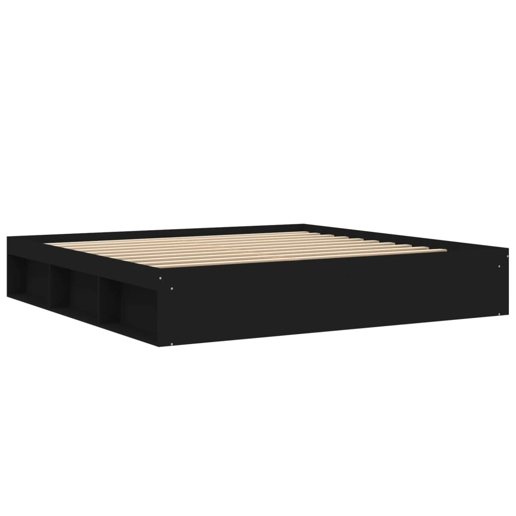 Bedframe 200 x 200 cm Zwart