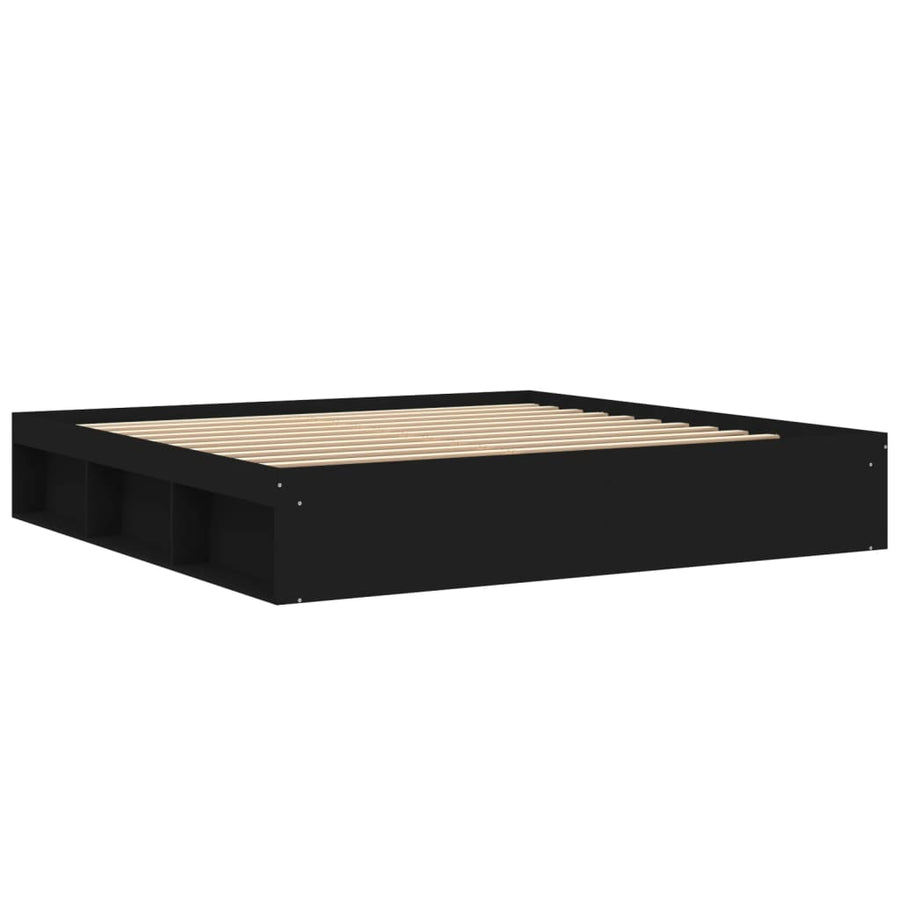 Bedframe 200 x 200 cm Zwart