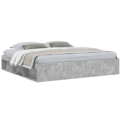 Bedframe 200 x 200 cm Betongrijs