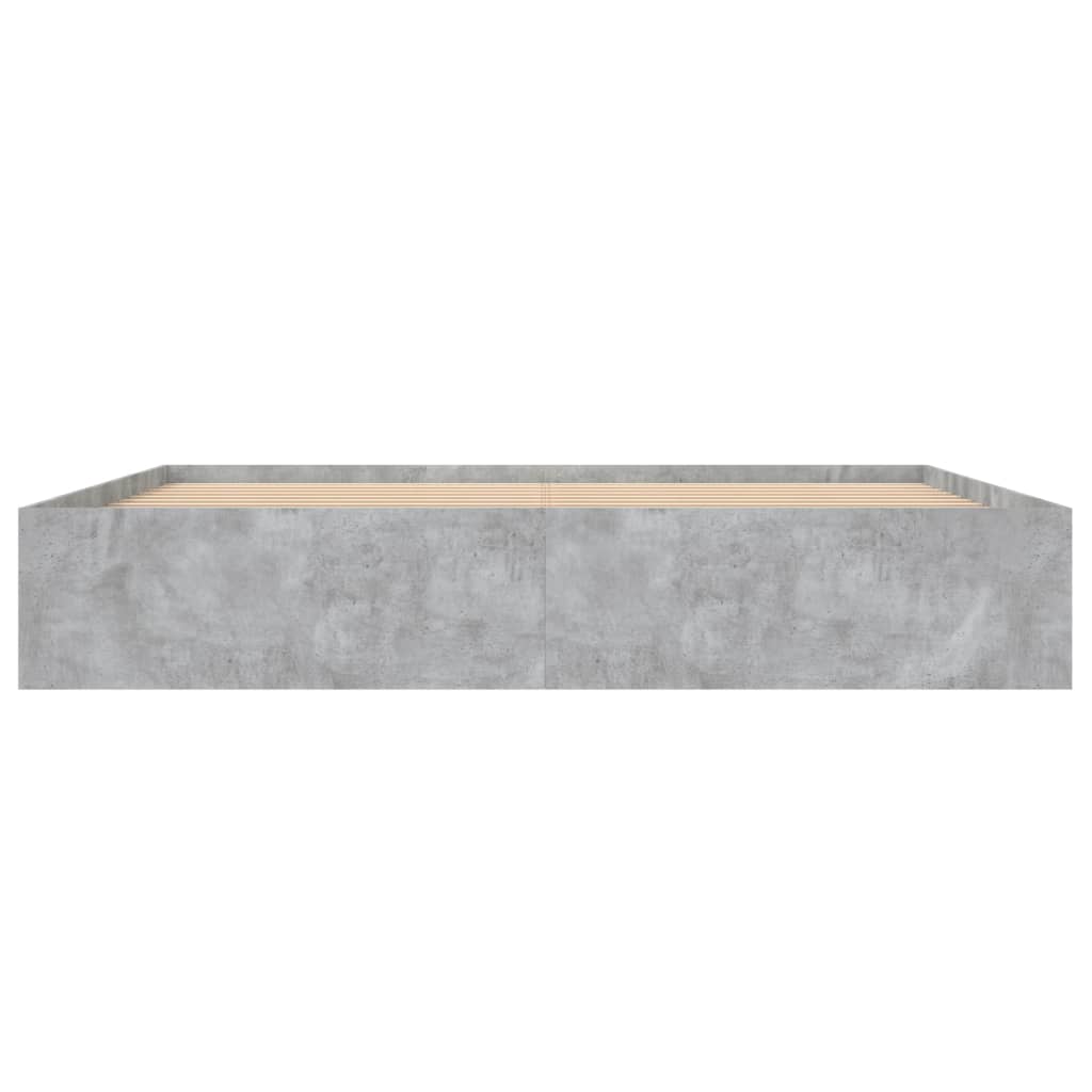 Bedframe 200 x 200 cm Betongrijs