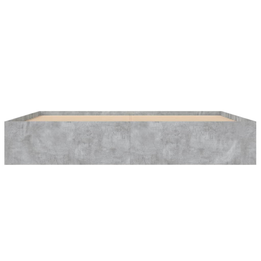 Bedframe 200 x 200 cm Betongrijs
