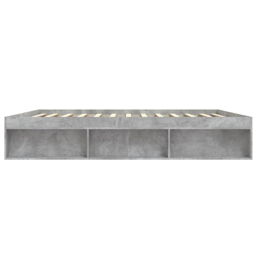 Bedframe 200 x 200 cm Betongrijs