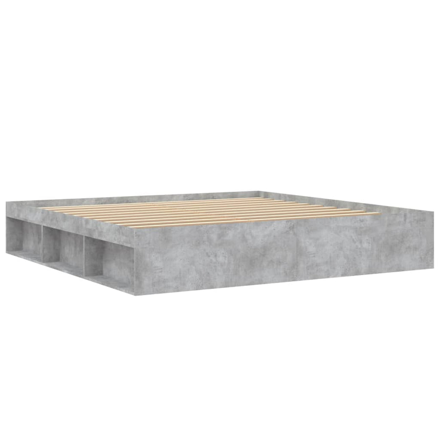 Bedframe 200 x 200 cm Betongrijs