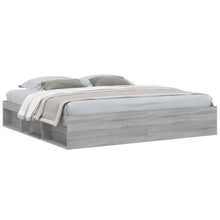 Bedframe Eikenkleurig 200 x 200 cm Grijs sonoma