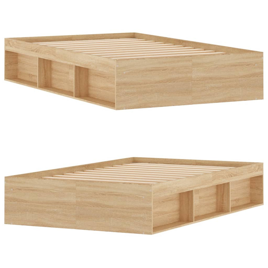 Bedframe Kleurig 120 x 190 cm Sonoma eiken