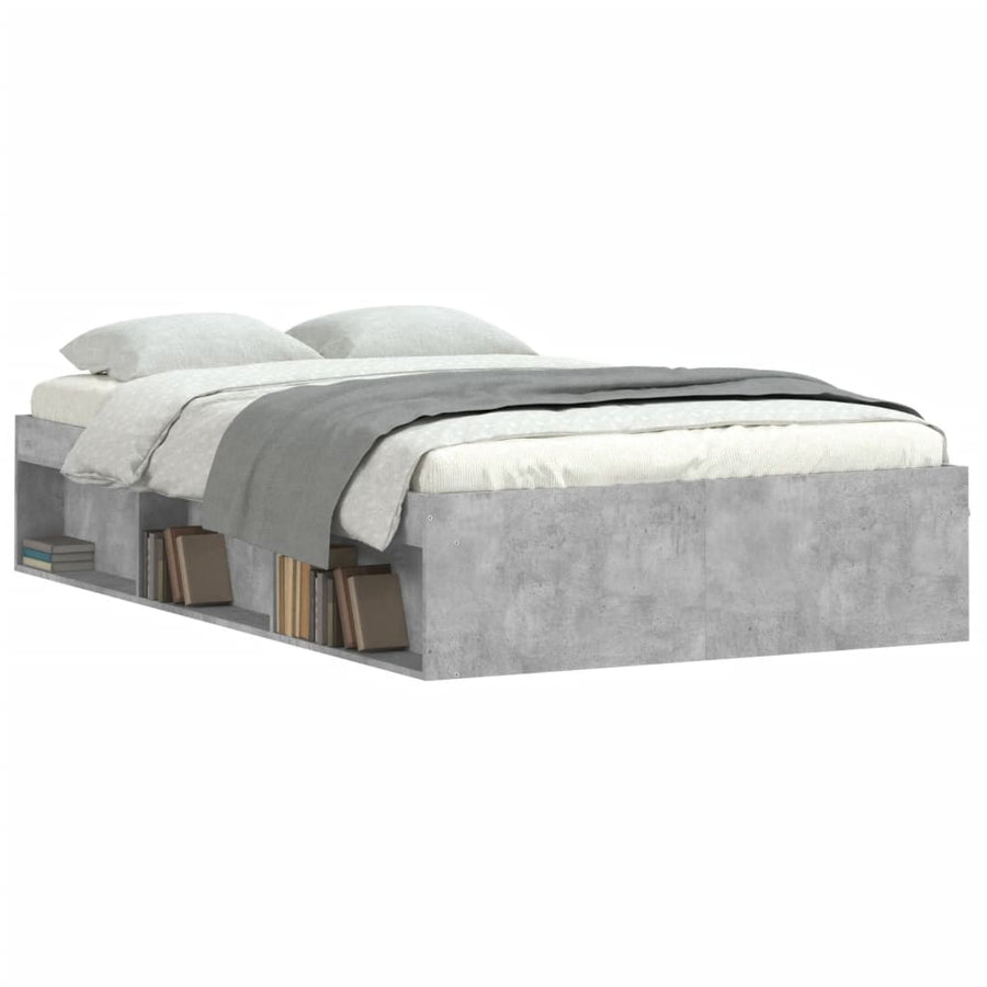 Bedframe 120 x 190 cm Betongrijs