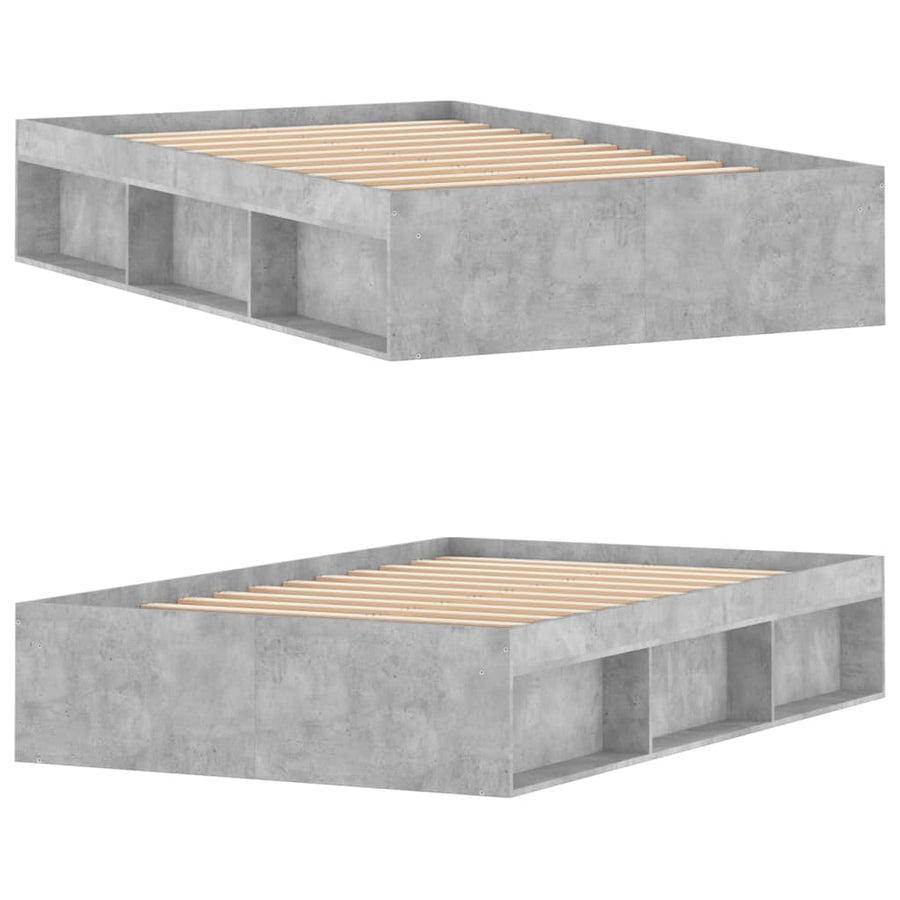 Bedframe 120 x 190 cm Betongrijs