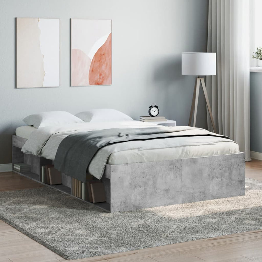 Bedframe 120 x 190 cm Betongrijs